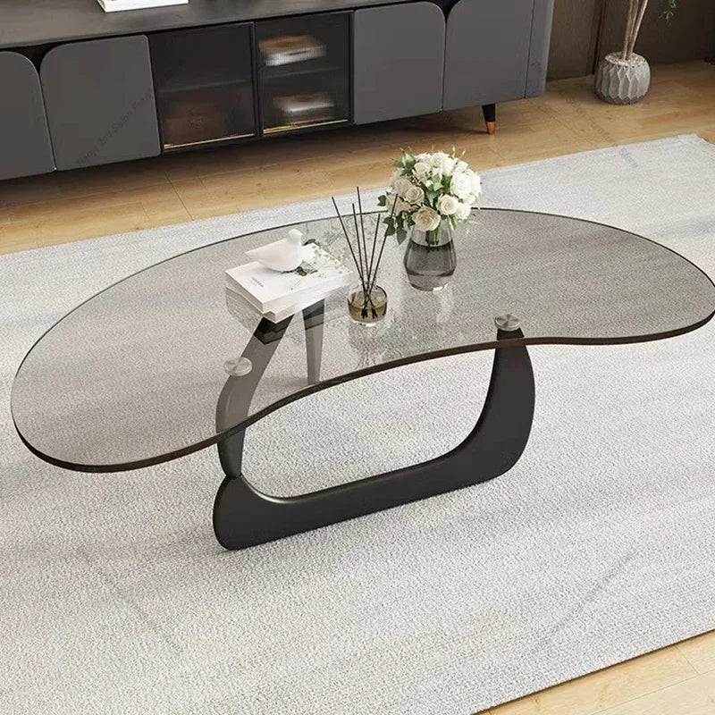 Modern Transparent Coffee Tables Nordic Simple Living Room Glass Coffee Tables Balcony Restaurant Home Furniture Couchtisch FYCT