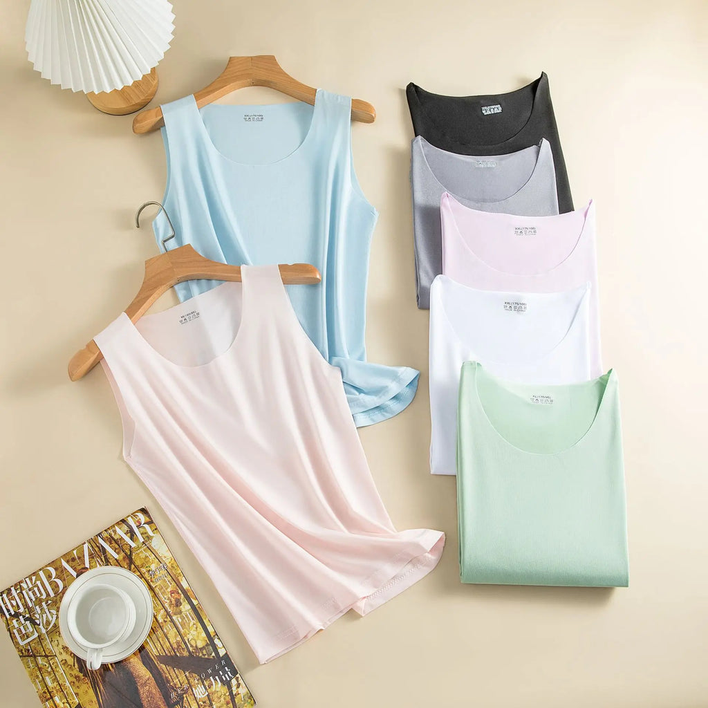 Women Tank Y2k Ice Silk Seamless Vest