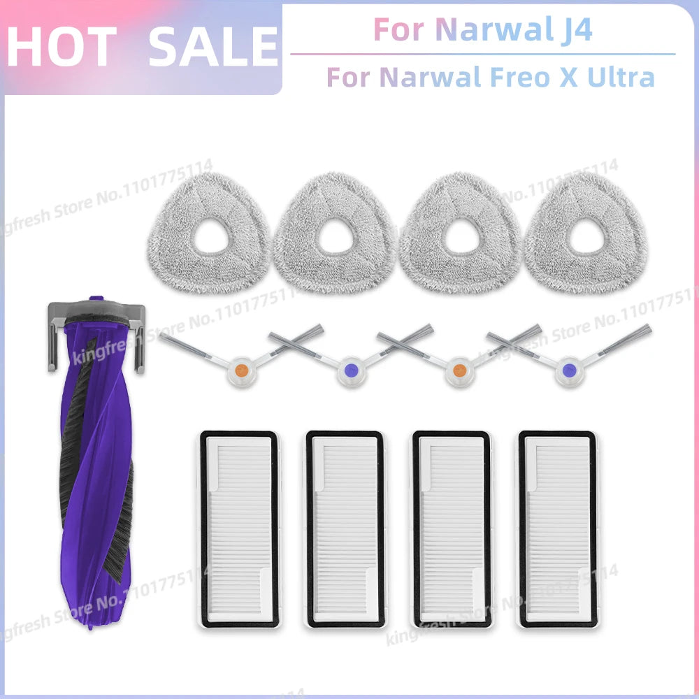 Fit For 나르월 Narwal Freo X Ultra, Narwal J4 / Lite Vacuum 나르왈 프레오 X 울트라 Parts Accessories Roller Side Brush Cover Dus