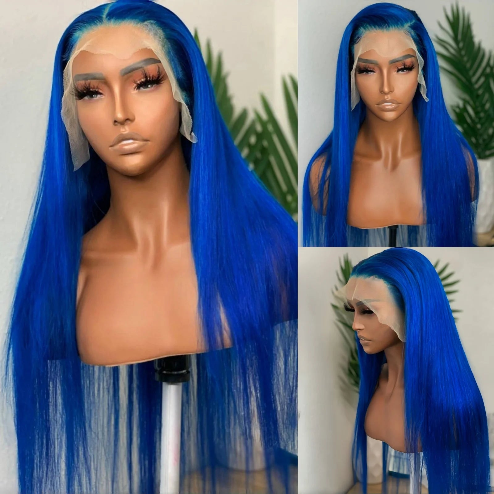 13X4 Dark Green Lace Front Wig Long Straight Synthetic Wig Long Green Colored Hair Lace Frontal Wigs for Women Heat Fiber