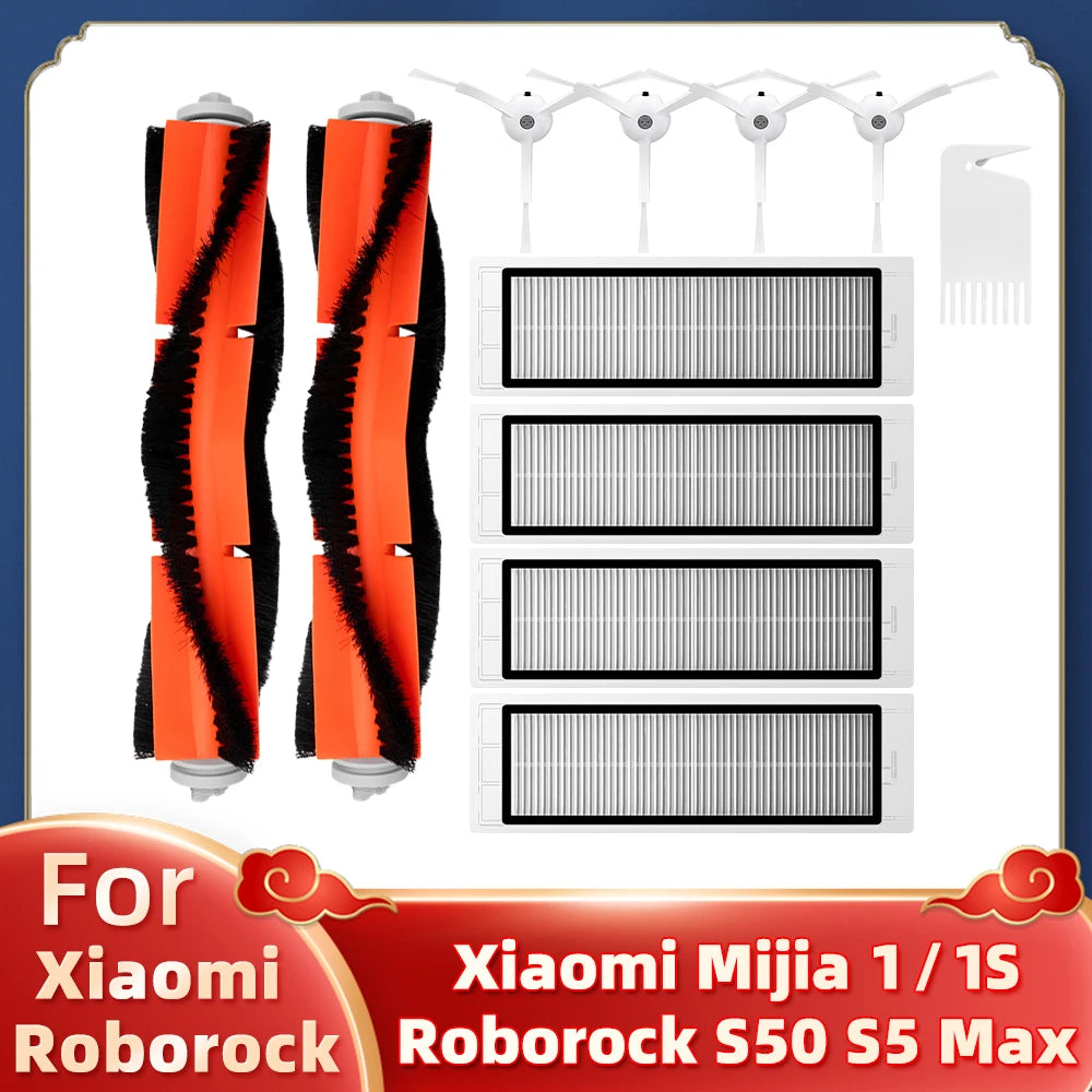 For Xiaomi Mi Robot Vacuum Cleaner 1 / 1S SDJQR01RR SDJQR02RR SDJQR03RR Roborock E2 E3 E4 E5 S4 S4 Max S5 Main Side Brush Filter