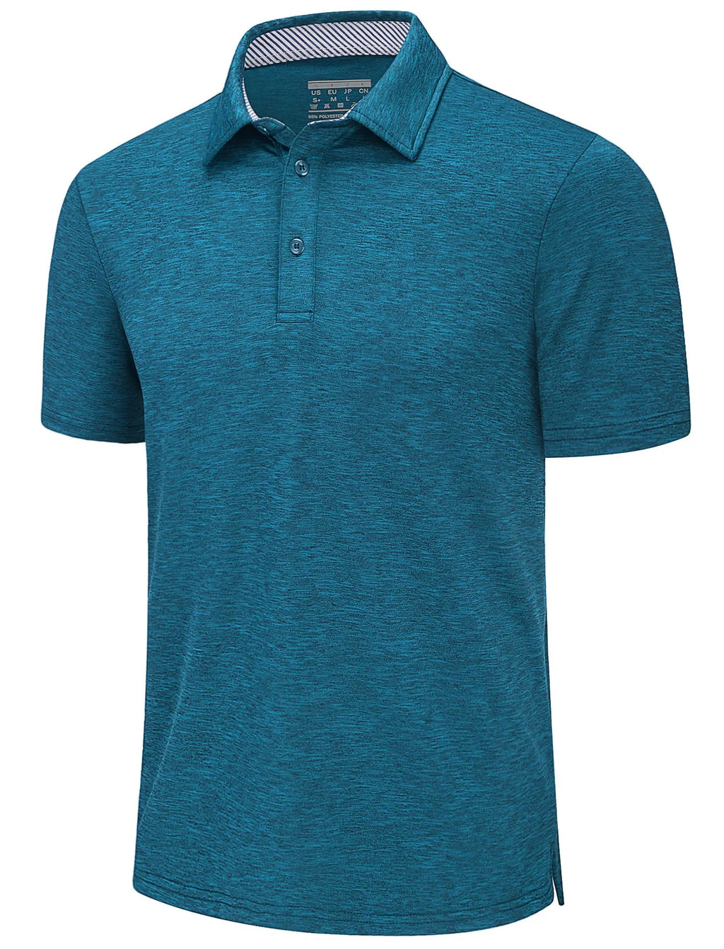 TACVASEN Summer Polo T-shirts Mens Casual Short Sleeve Shirts 3 Buttons Down Quick Dry Breathable Golf Fishing Pullover Workwear