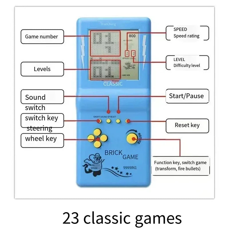 New Upgraded Mini Handheld Game Console Built-in 23 Game Childhood Classic Nostalgic Retro Daily Essential Child's Student Toys