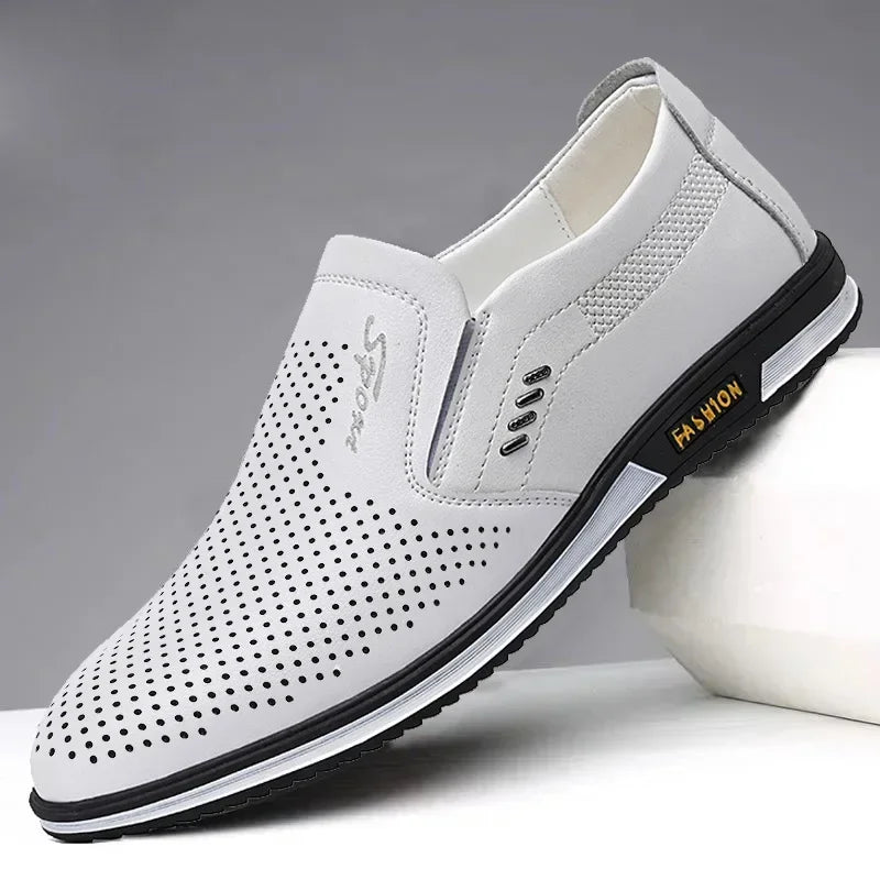 Men Leather Loafers Driving Moccasins Shoes
