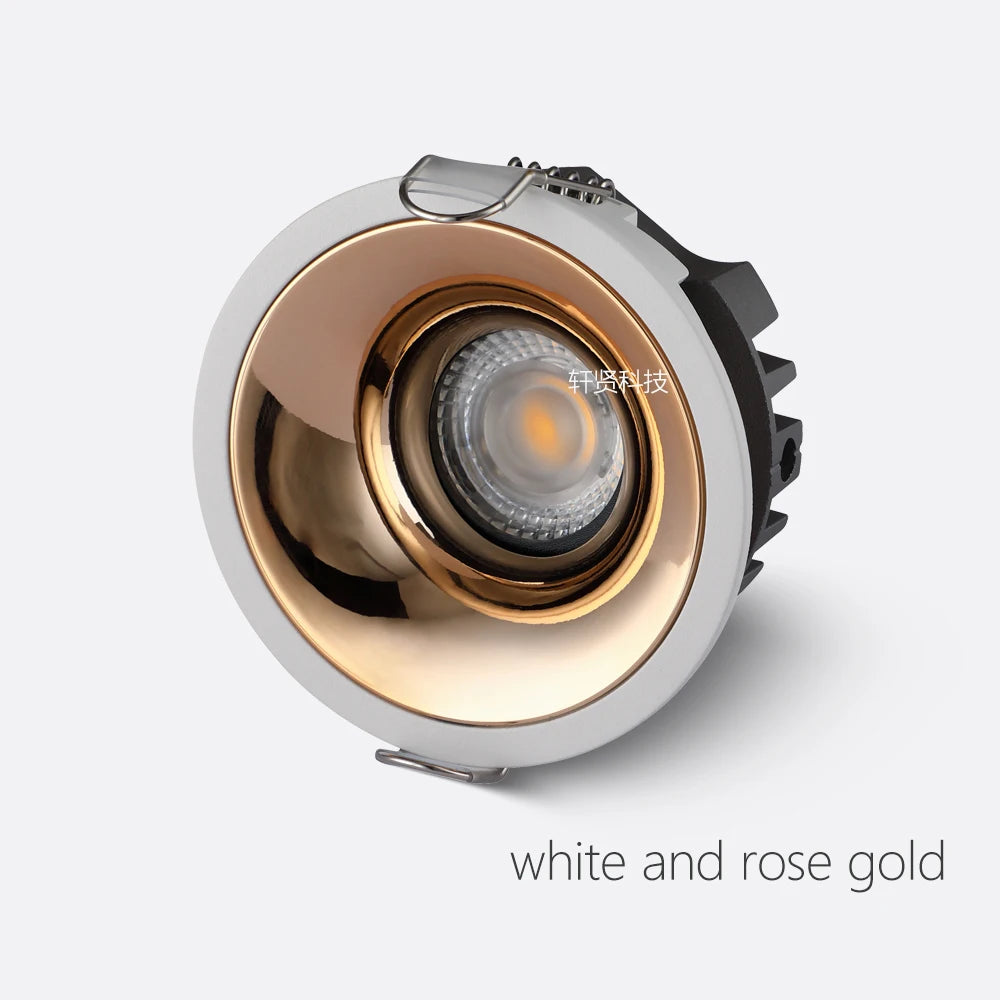 Zigbee DALI Recessed Smart LED COB Spotlight 5 CCT Switchable Ultra Thin Anti-glare Dimmable High CRI 95 Aluminum Ceiling Lamp