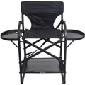 Aluminum Makeup Maestro Chair Sleek Black Pro Folding Director's Seat Outdoor Glamour Camping Throne Portable Hair Chair