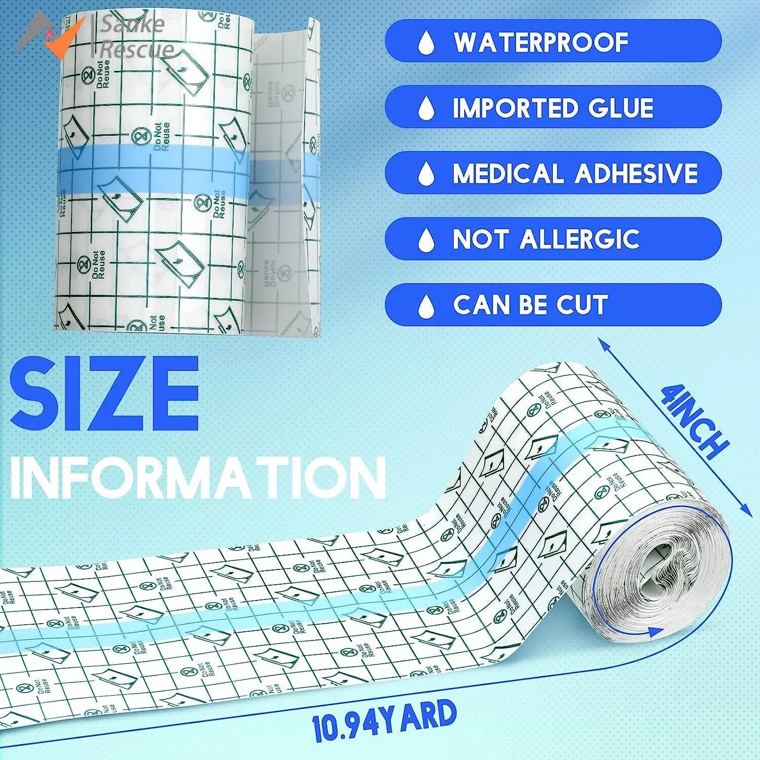 Tattoo Aftercare Waterproof Bandage Roll Transparent Film Dressing Second Skin Healing Protective Clear Adhesive for Tattoo