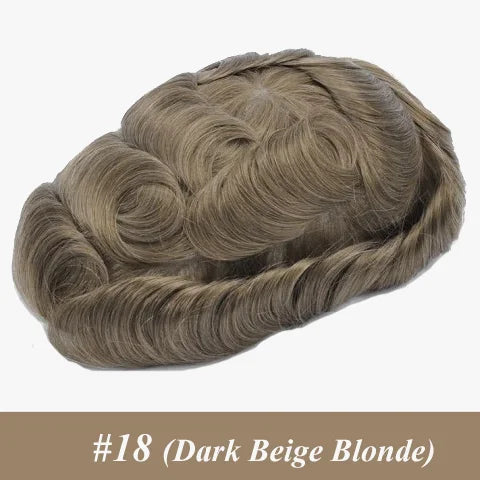 Permier Male Hair Prosthesis Ultra-Thin 0.03mm Skin Wigs for men 6" Men's capillary prothesis Toupee 100% Human Hair Men's Wig
