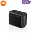 Xiaomi 120W Fast Charging Multi 5 Ports USB C PD Interface Charger Quick Charge Phone Charger Adapter For iPhone Xiaomi Samsung