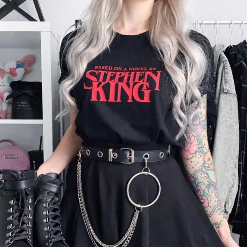 Stephen King T-Shirt Harajuku Horror Tee