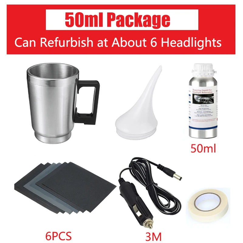 Car Headlight Polishing Restoration Kit 100ML
