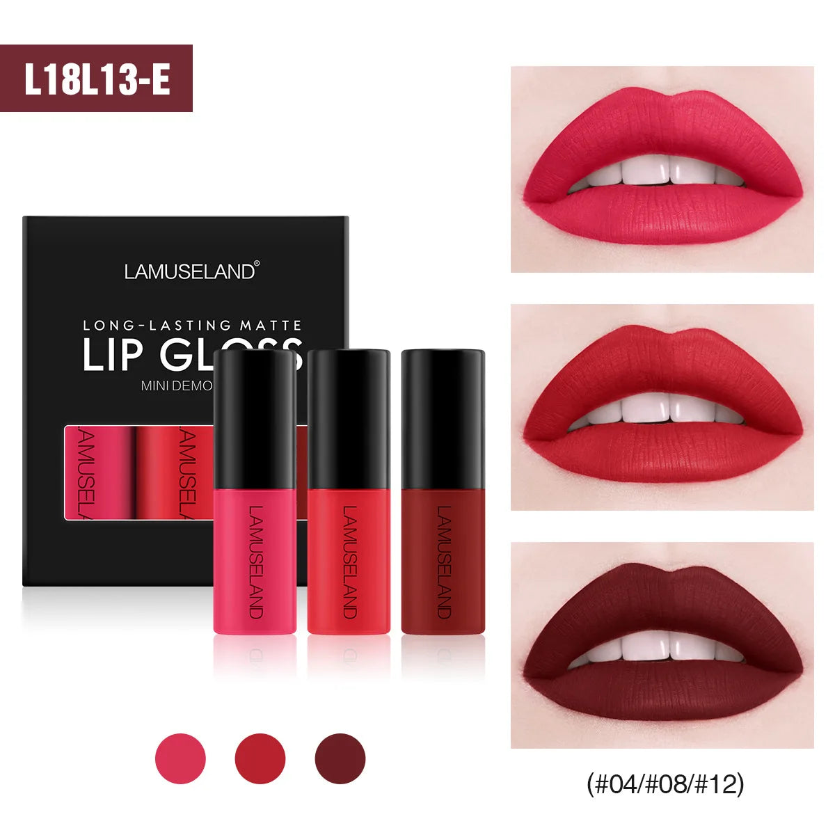 Mini Liquid Lip Gloss 12 Colors Matte 24H