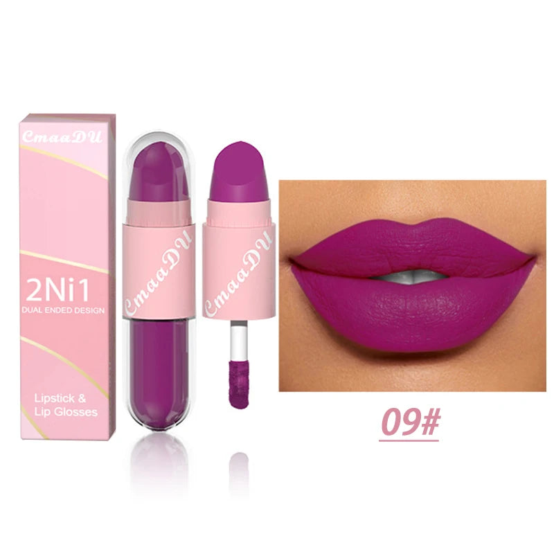 2 in 1 Matte Lipstick Liquid 18 Colors