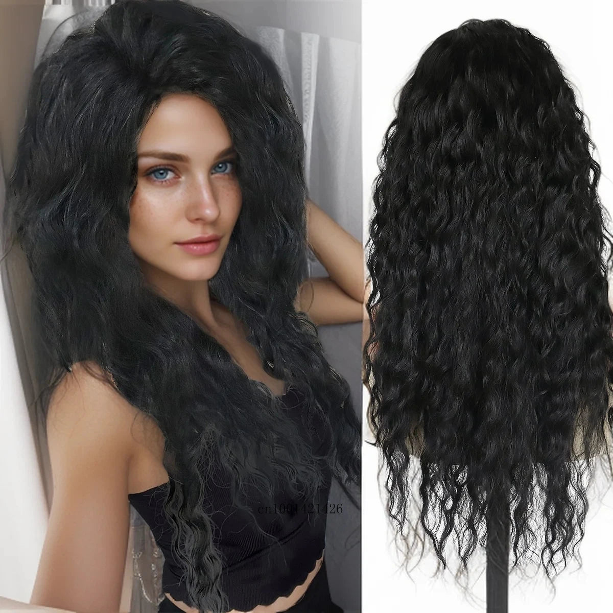 Ash Blonde Curly Wig 26" - Synthetic
