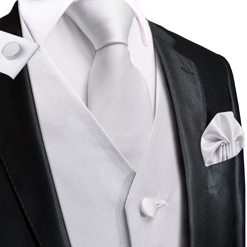 Hi-Tie Men's Silk Vests Fashion Dark Green Floral Jacquard Handkerchief Cufflinks Necktie Sleeveless Wistcoat Sets Wedding Party
