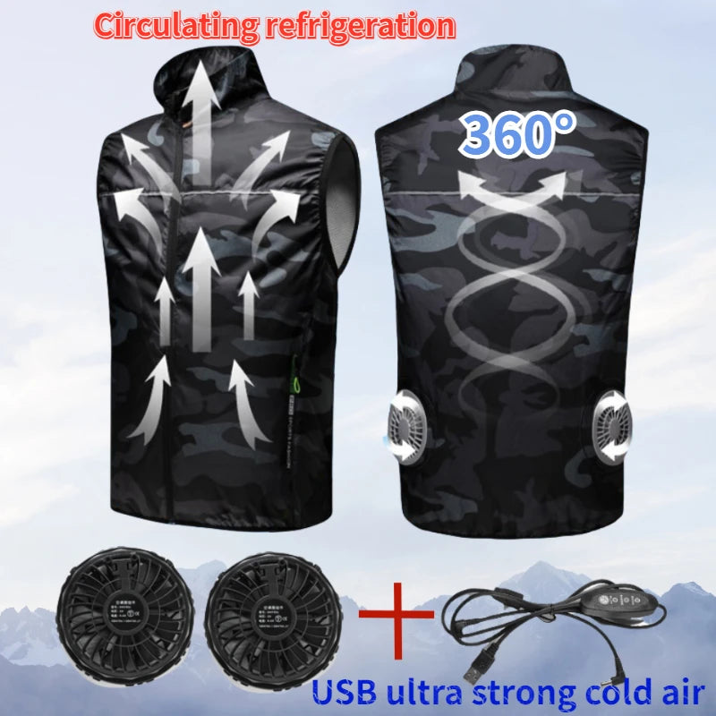 Wearable Cooling Fan Vest Air Conditioner
