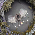 Witch Fairycore Butterfly Crystal Tassels Pendant Necklace Woodland Fairies Forest Pixie Goddess Necklace for women