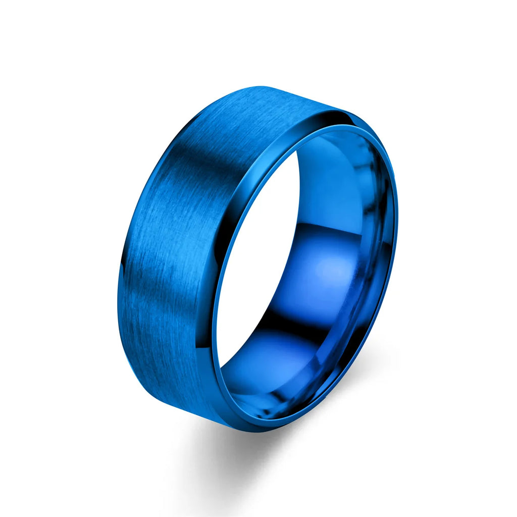8mm Tungsten Wedding Band Ring Brushed