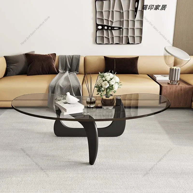 Modern Transparent Coffee Tables Nordic Simple Living Room Glass Coffee Tables Balcony Restaurant Home Furniture Couchtisch FYCT
