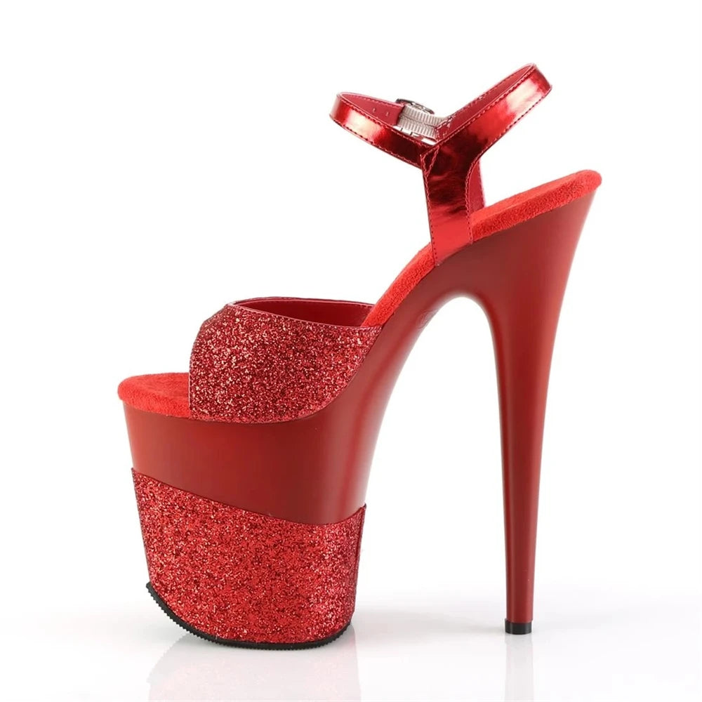BBZAI New Pattern Pumps Superior Quality Super 20CM Thin High Heel Ladies Shoes Nightclub Sandals Waterproof Drop Shipping