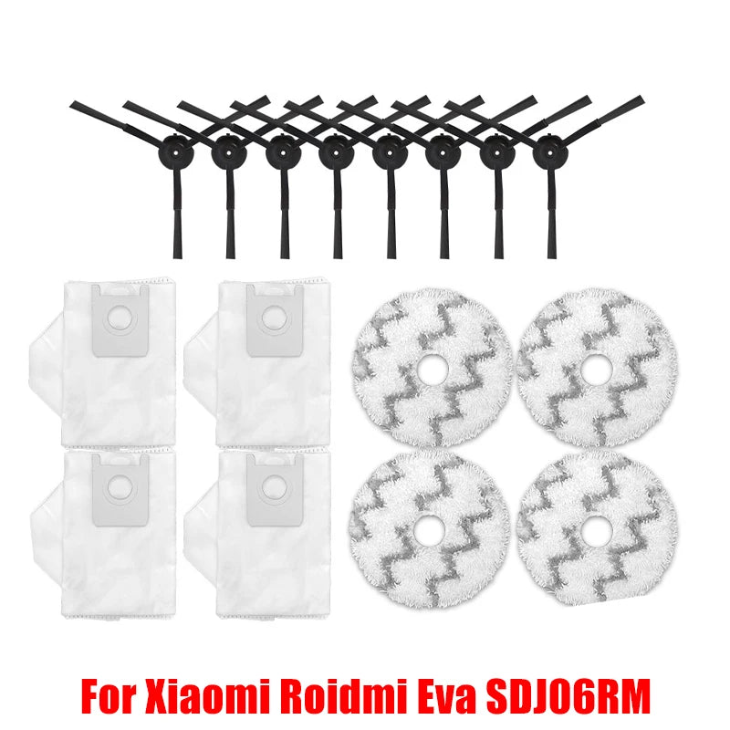 For XiaoMi RoidMi EVA Self-Cleaning Emptying Robot Vacuum SDJ06RM Spare Parts Hepa Filter Side Main Brush Mop Cloths Accessories
