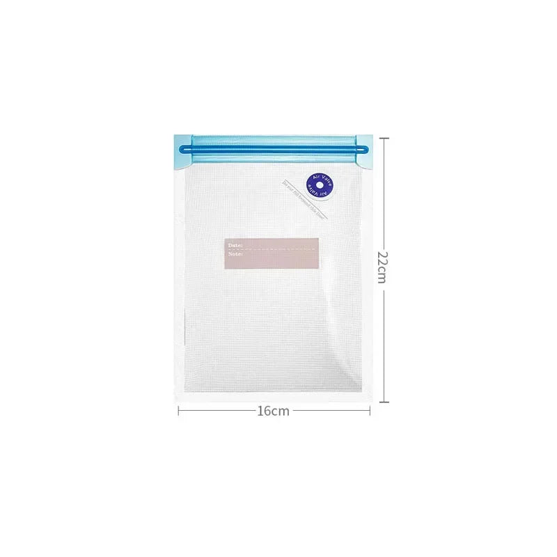 Vacuum Food Storage Zipper Bags Reusable BPA-Free Sous Vide Bags with Vacuum Hand Pump Fruit Meat Nut Vacuum Sealer Saver Bag