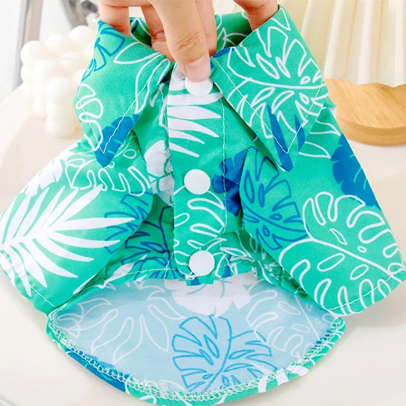 Hawaiian Style Pet Beach Dog Shirt Coconut Print