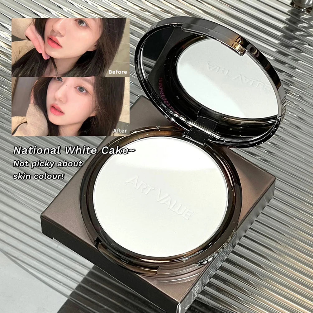 Face Setting Powder Matte Pressed Powder Oil-Control Waterproof Mineral Natural Finish Concealer Makeup Compact Powder Cosmetics