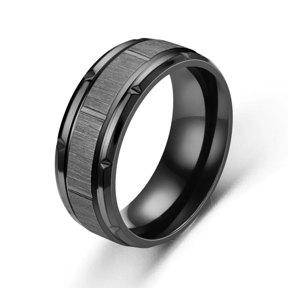 8mm Tungsten Wedding Band Ring Brushed