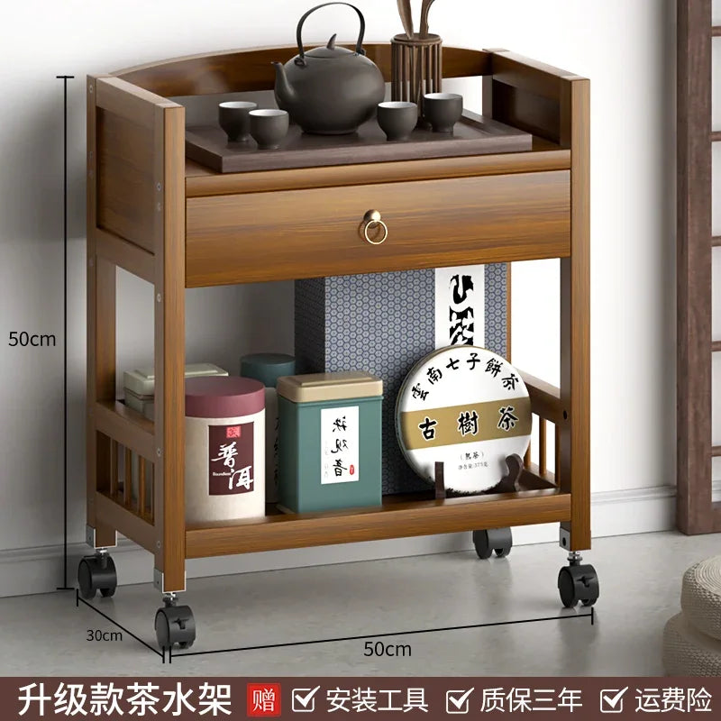 Multifunctional Living Room Center Table Drawer Design Bedside Table Universal Pulley Side Table All-match Scene Home Furniture