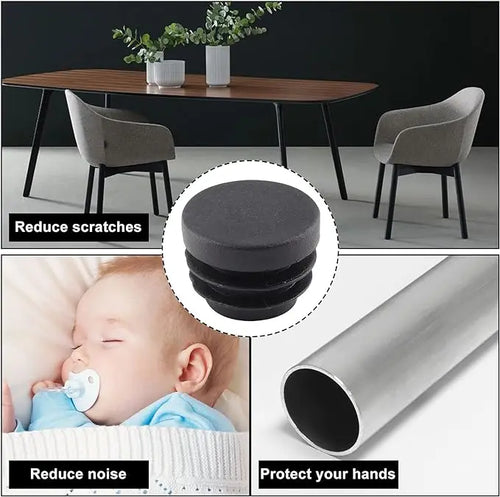 8pcs Round Plastic Pipe End Cap Inserts