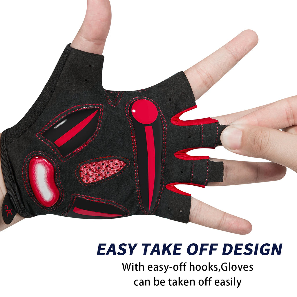 Bike Gloves 5MM Gel Pads Shock-Absorbing