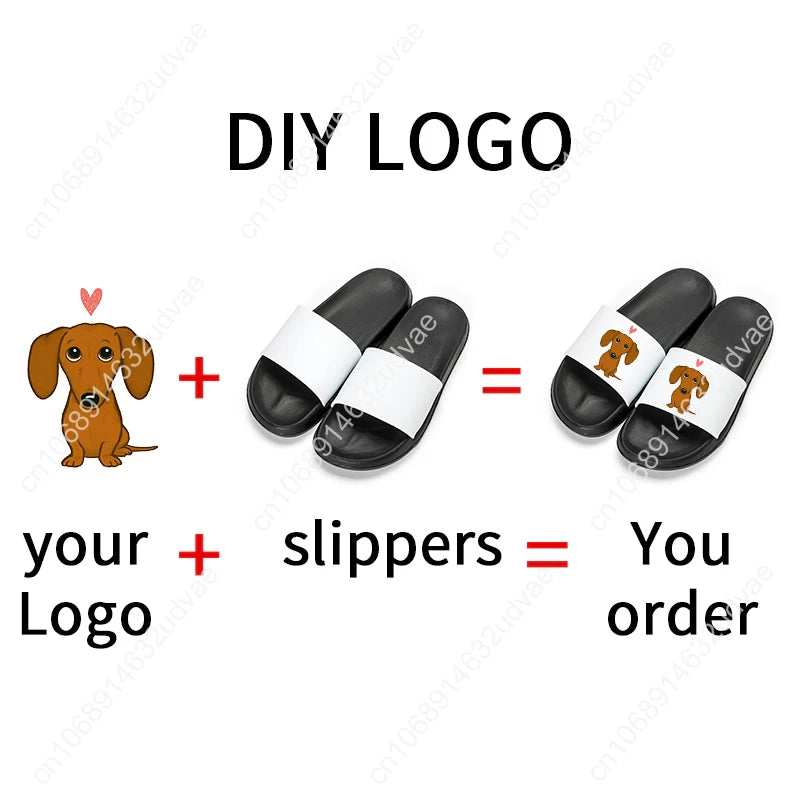 Custom with Logo Slippers Men Slippers Personalized Shoes Gift Flip-Flops Custom Brand Slippers Unisex Home Shoes
