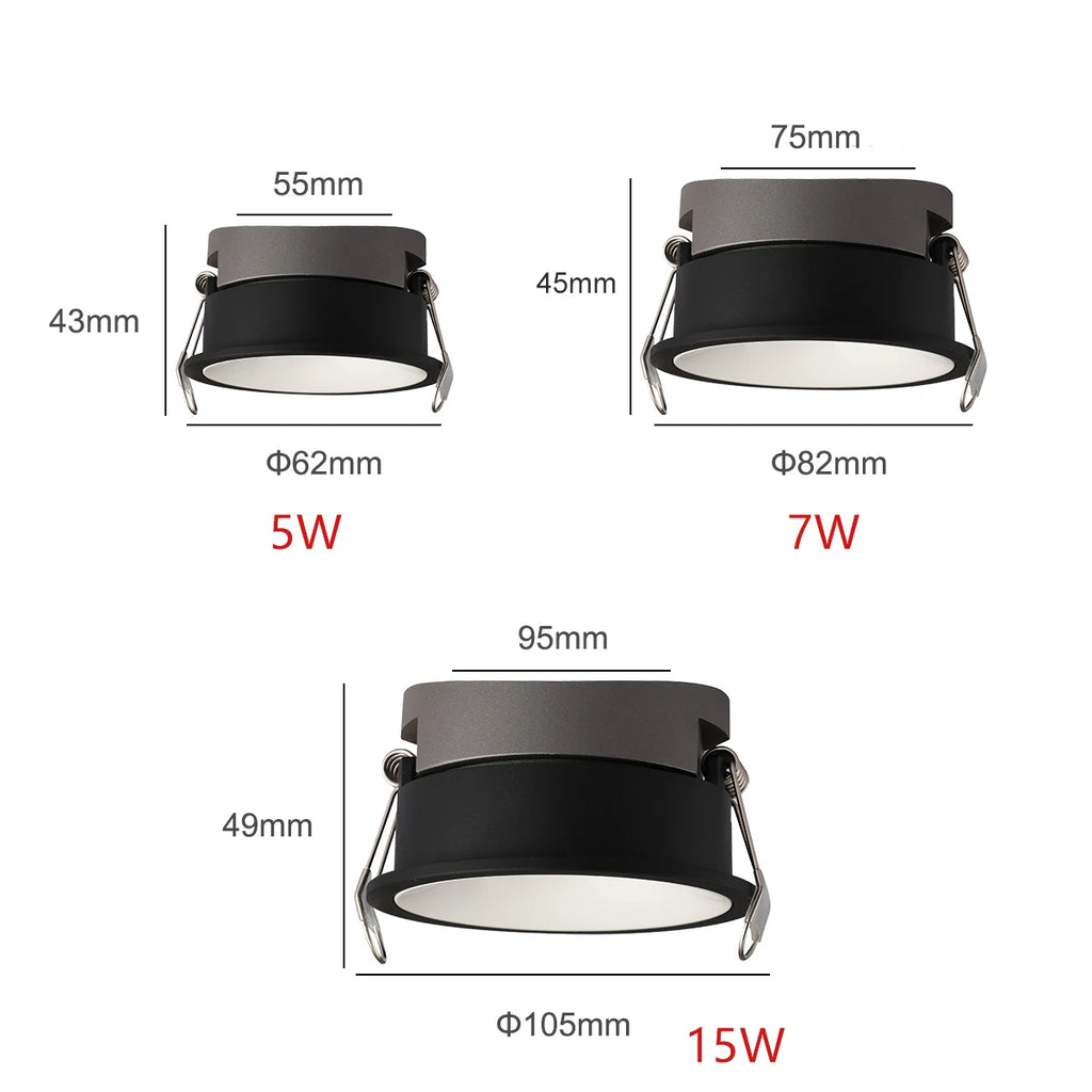 Zigbee DALI Recessed Smart LED COB Spotlight 5 CCT Switchable Ultra Thin Anti-glare Dimmable High CRI 95 Aluminum Ceiling Lamp