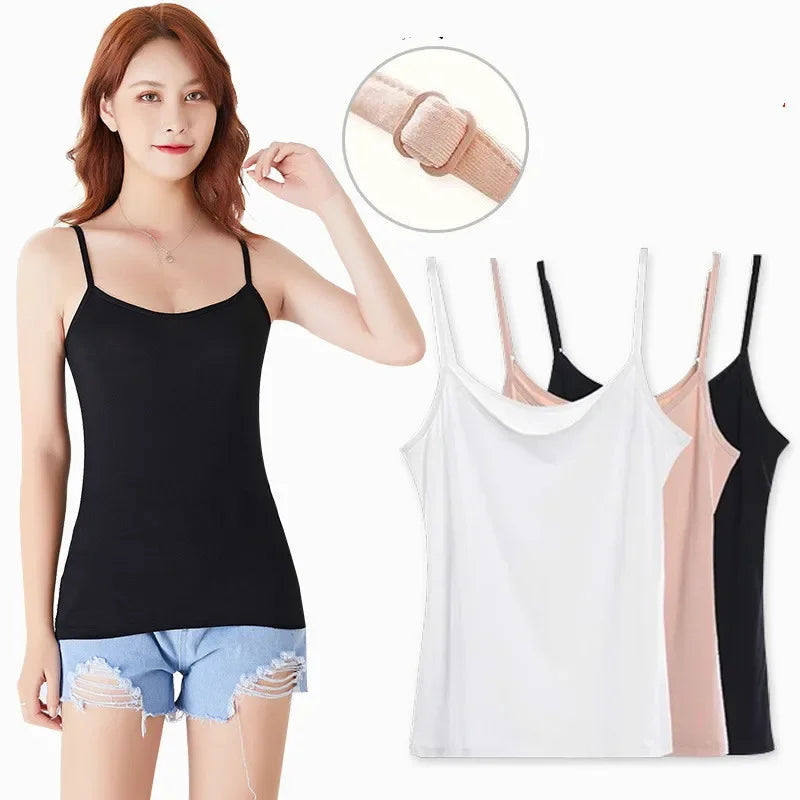 Summer Tank Top Women Camisole Adjustable Strap