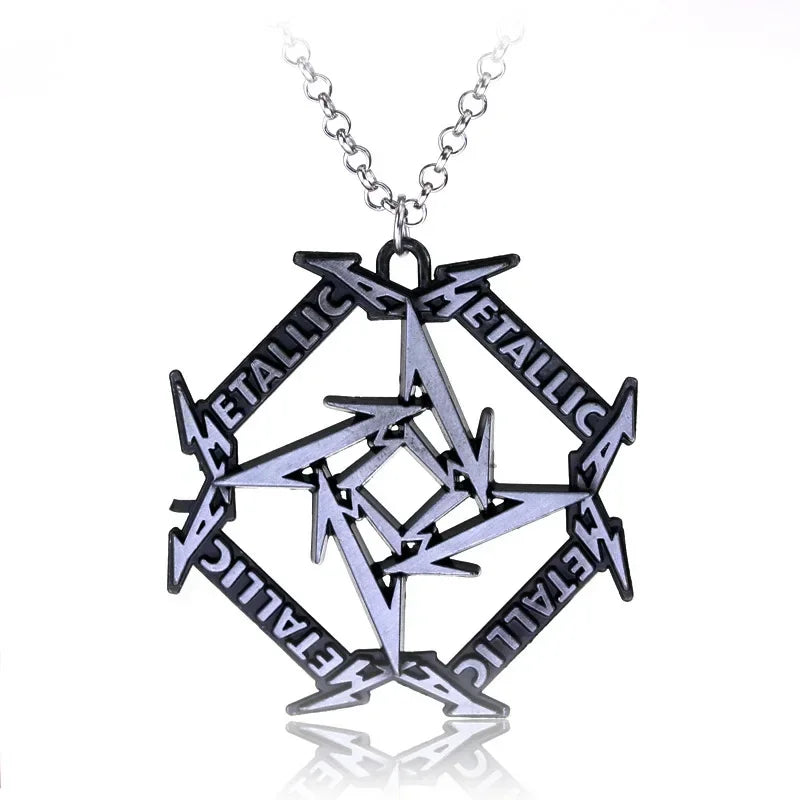 Retro Men's Necklace Trendy Classic Unisex Hip-hop Nightclubs Metal Music Movies Games Pendant Necklaces Punk Style Jewelry Gift