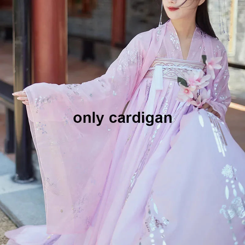 Summer Chinese Hanfu Princess Dress Women Fairy Folk with Kimono Female Dance Oriental Costume Chinese Clothes