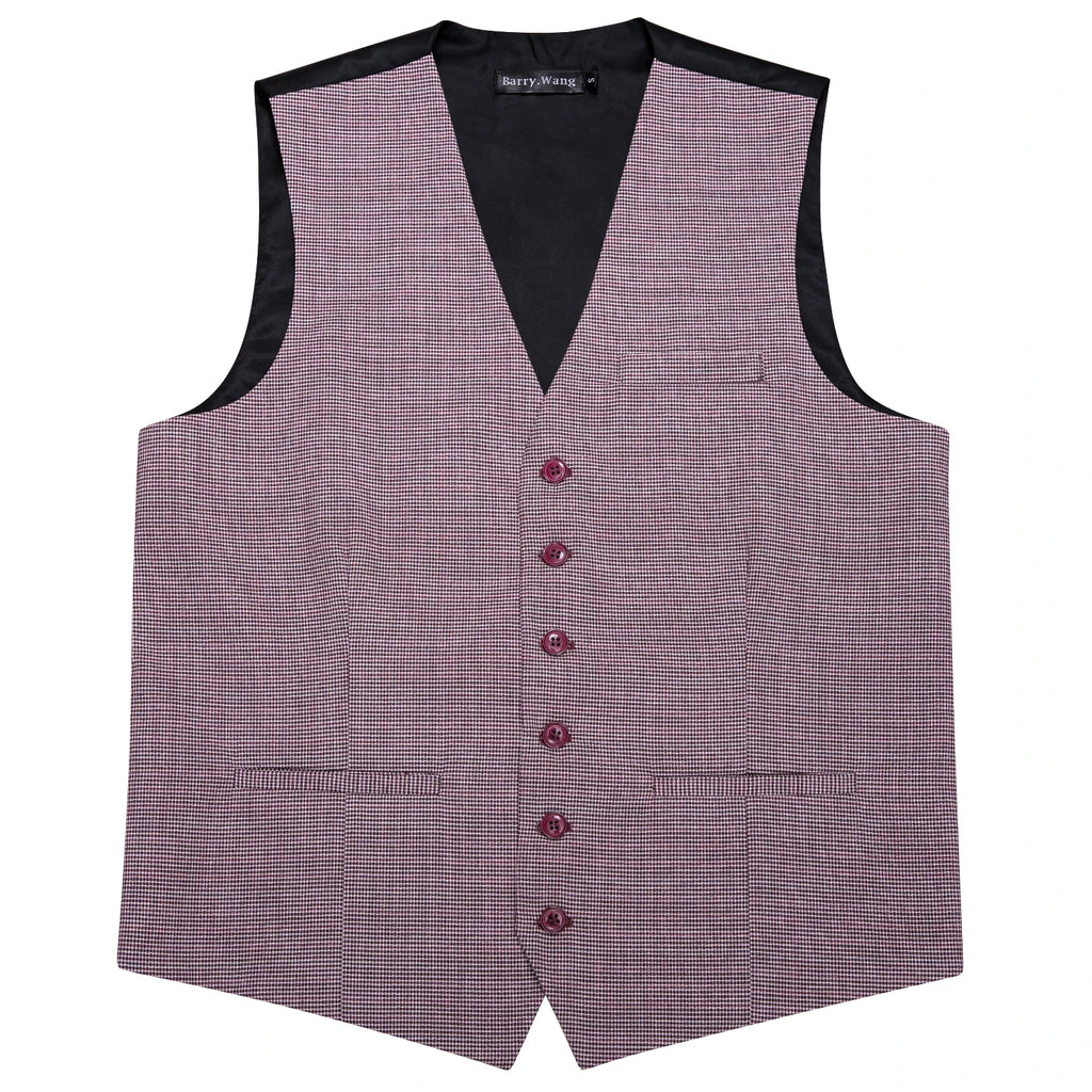 Hi-Tie Silk Ivory Beige Champagne Gold Mens Vests Tie Hankerchief Cufflinks Set Jacquard Vine Waistcoat for Men Suit Dress