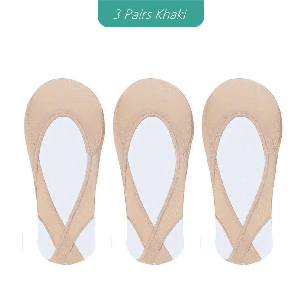 Invisible Boat Socks Non Slip Silicone 3 Pairs