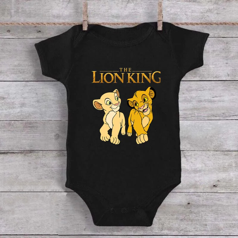 Baby Romper Cartoon The Lion King Kawaii Simba Fashion Toddler Clothes Cotton Short Sleeve Newborn Bodysuit Infant Jumpsuits