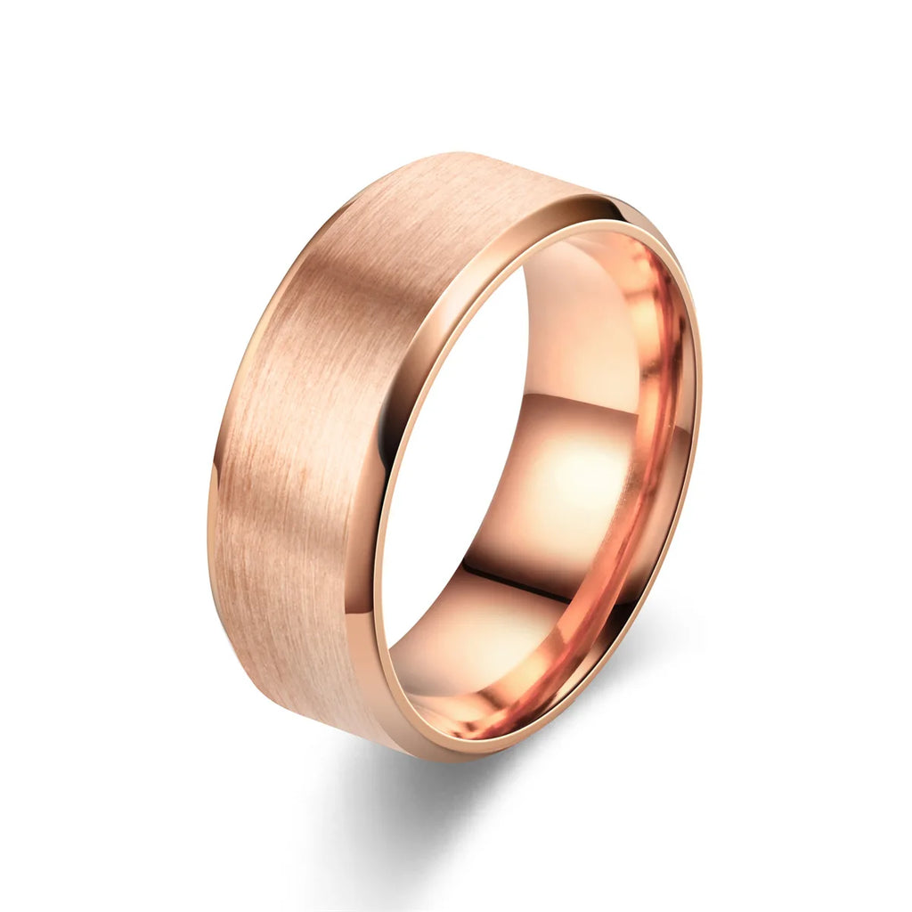 8mm Tungsten Wedding Band Ring Brushed