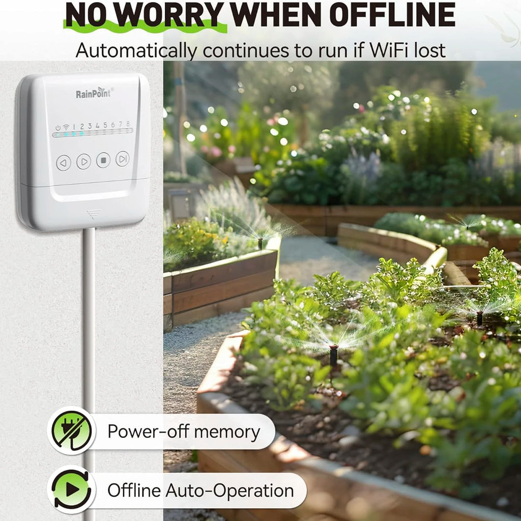 8 Zone Smart WiFi Sprinkler Controller