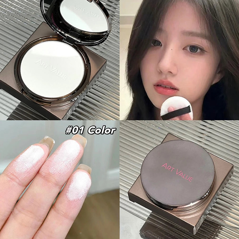 Face Setting Powder Matte Pressed Powder Oil-Control Waterproof Mineral Natural Finish Concealer Makeup Compact Powder Cosmetics