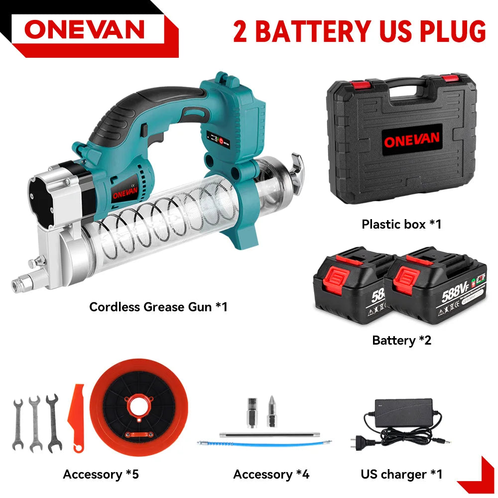 10000PSL 689Bar Cordless Electric Grease Gun High Pressure Car Lubricating Oil Car Maintenance Tool For Makita 18v Battery Pin