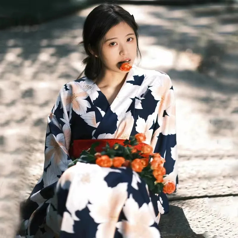 Kimono Women Japanese Traditional Yukata Haori Kimonos Cosplay Blouse Gown Female Summer Fashion Photography Clothes Party Dress