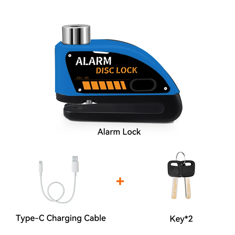 Extractme Motorcycle Alarm Disc Brake Lock 120dB Bicycle Wheel Disk Padlock Security Anti-Theft Lock Scooter Alarma Motocicleta