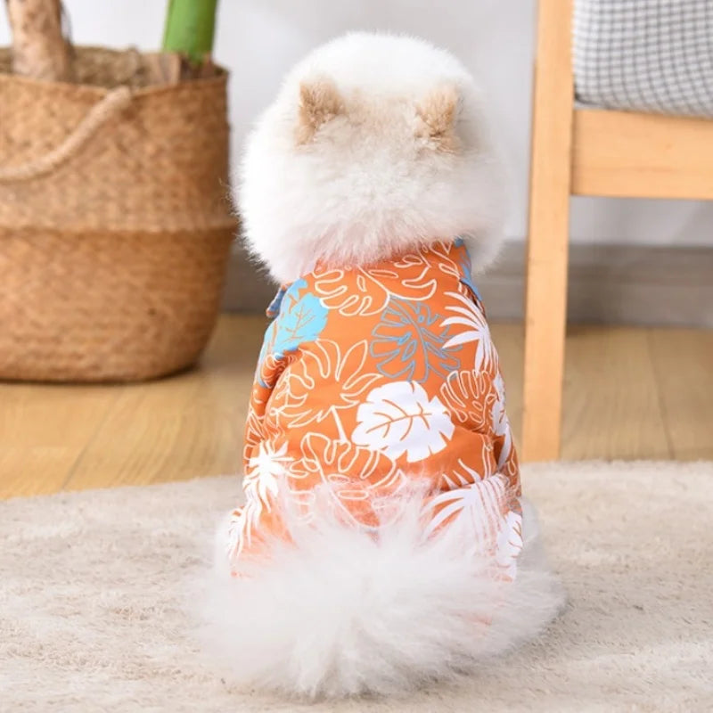 Hawaiian Style Pet Beach Dog Shirt Coconut Print