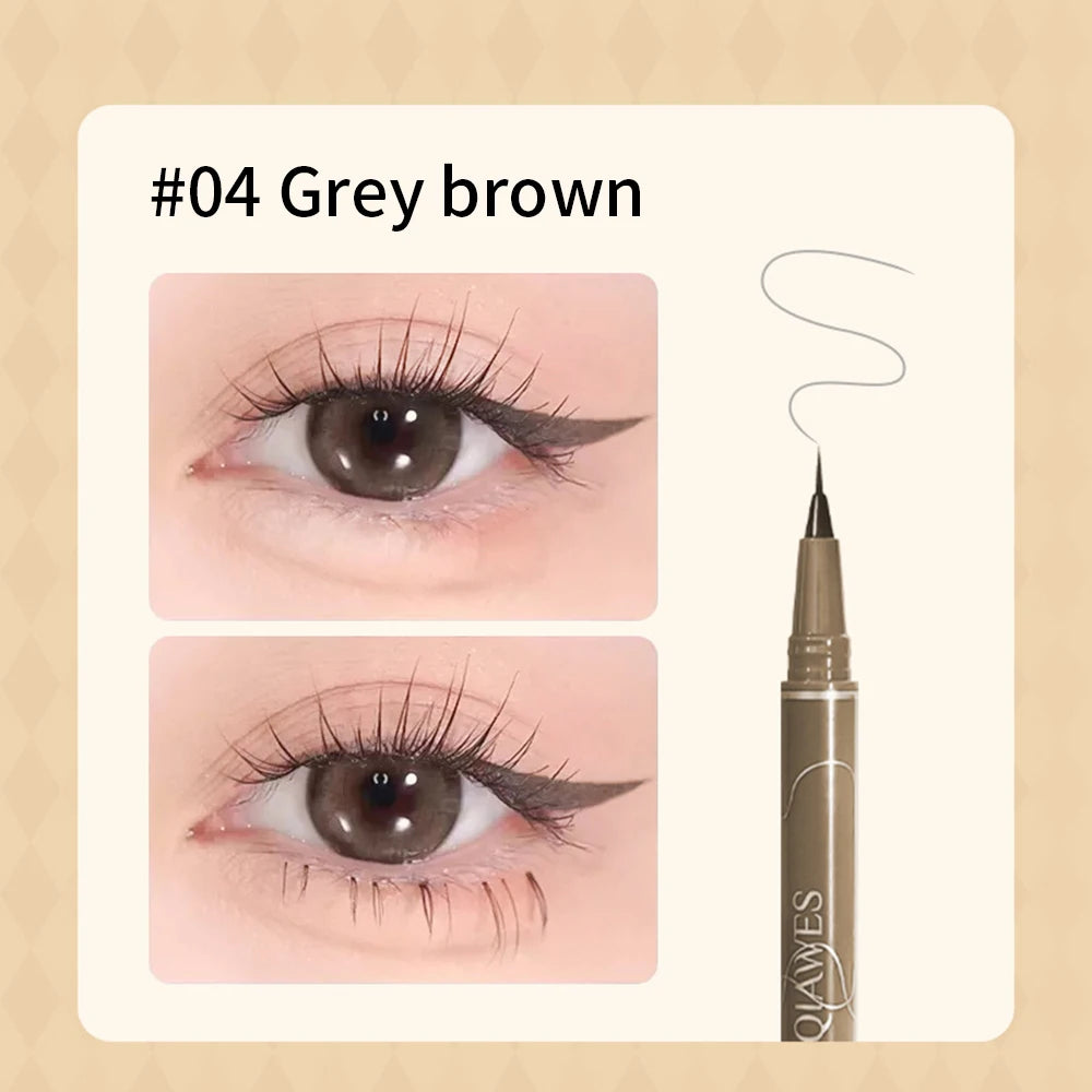 Ultra-thin 2 Fork Tip Liquid Eyeliner Double Forked Tip Lower eyelash Pen Makeup Smooth Eye Liner 2Point Eyebrow Pencil Cosmetic