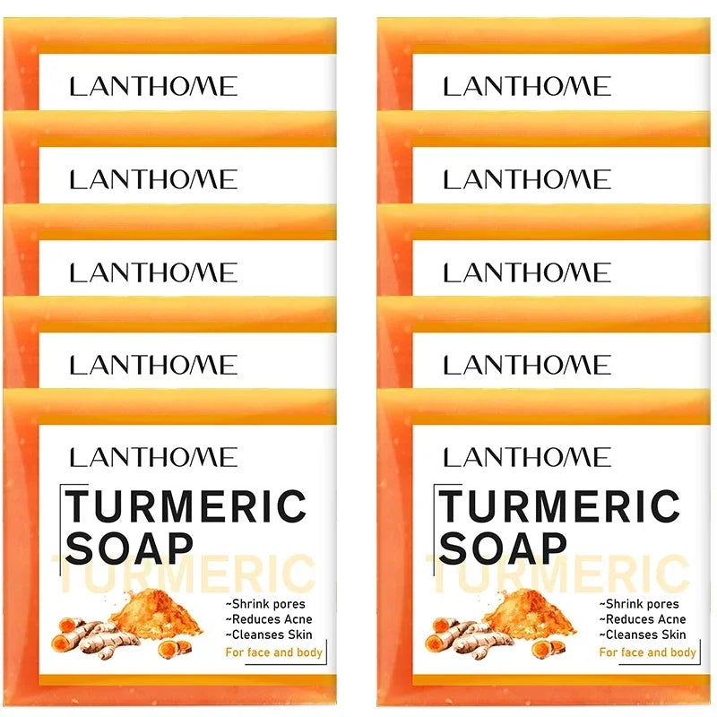 Turmeric Soap Face Cleansing Anti Acne Whitening Skin Lightening Face Remove Pimples Dark Spots Lightening Ginger Handmade Soap