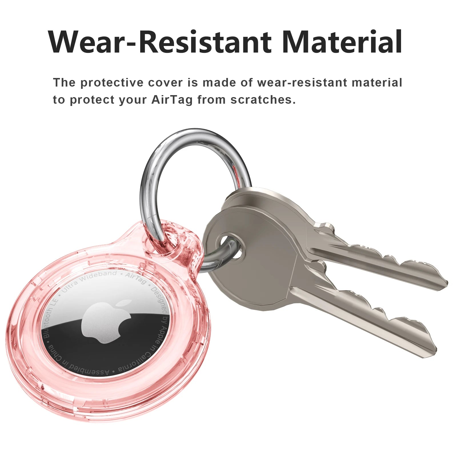 Case for Apple Air tag Holder with Keychain Protective Shell Tracker Accessories Hard PC AntiDrop Airtags Key Chain Air tag Case